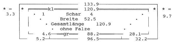 Schematische Ausgabe einer Schar